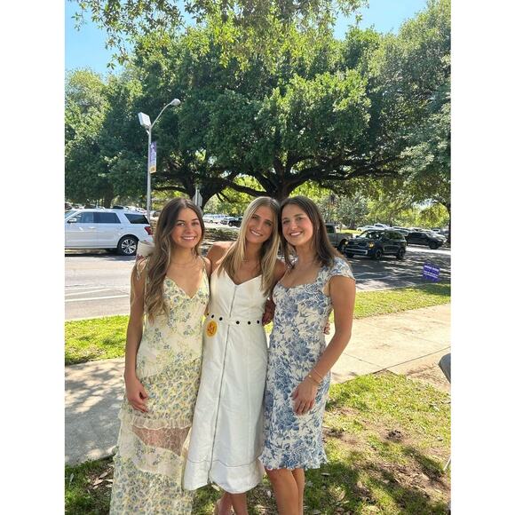 PROENZA SCHOULER White Exposed Zipper Button Detail Sleeveless Sundress Size 2 - Picture 12 of 13